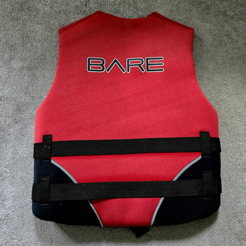 BARE Red and Black Neoprene Life Jacket with Front Zip Size US XL - Picture 3 of 8